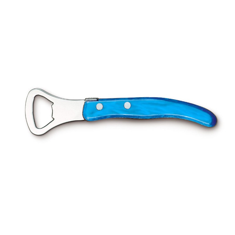 Berlingot bottle opener in resin handle Berlingot bottle opener in resin handle
