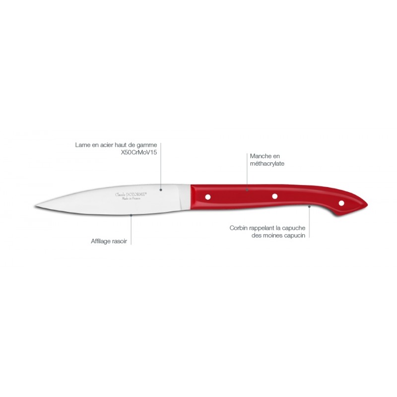 Box beech 6 table knives Capucin pearl handle