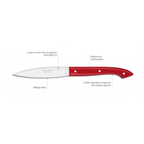 Box beech 6 table knives Capucin pearl handle