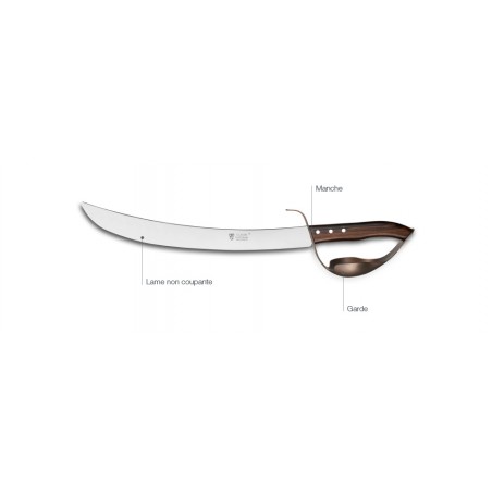 Champagn saber green rosewood handle bronze hilt on oak display stand Claude Dozorme Champagn saber green rosewood handle bronze hilt on oak display stand Claude Dozorme