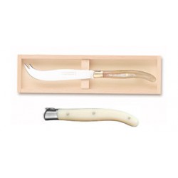 Coffret couteau à fromage super Laguiole mitre inox manche nacrine ivoirine