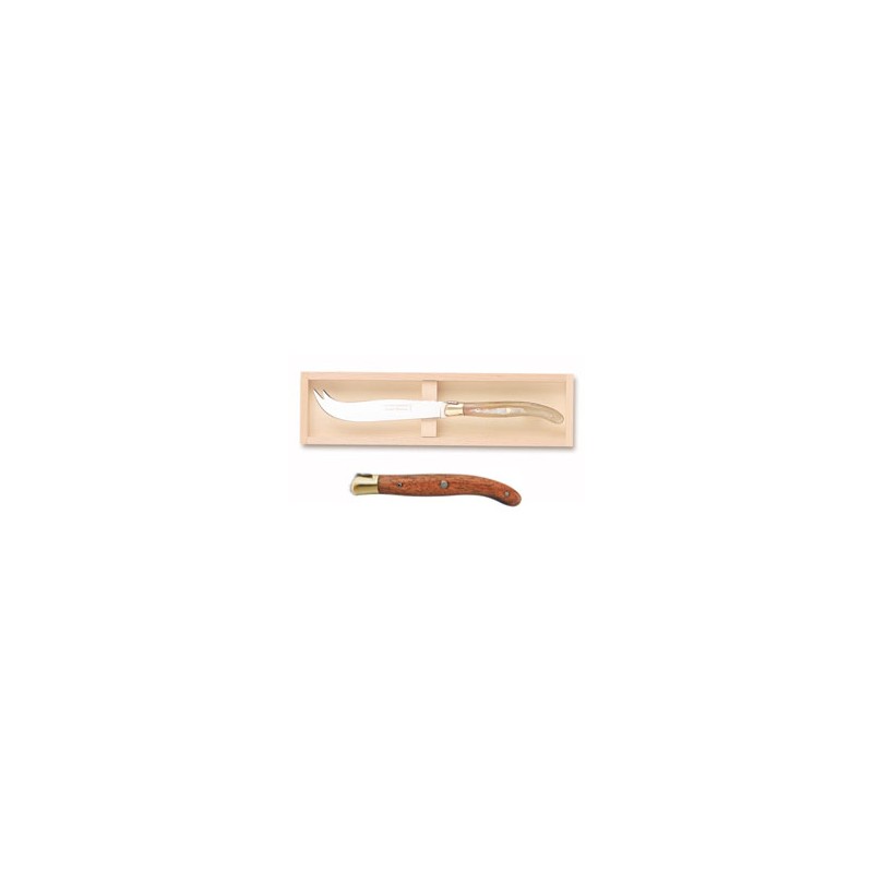 Coffret couteau à fromage super Laguiole mitre laiton Coffret couteau à fromage super Laguiole mitre laiton