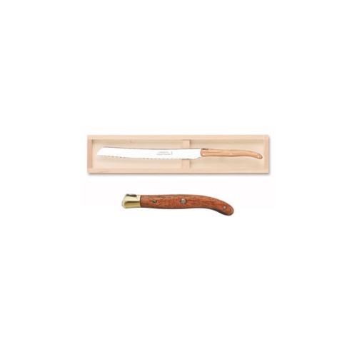 Coffret couteau à pain super Laguiole mitre laiton
