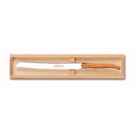 Wood box of Laguiole bread knife no bolster Wood box of Laguiole bread knife no bolster