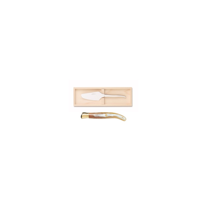 Wood box of Laguiole cake server brass bolster Wood box of Laguiole cake server brass bolster