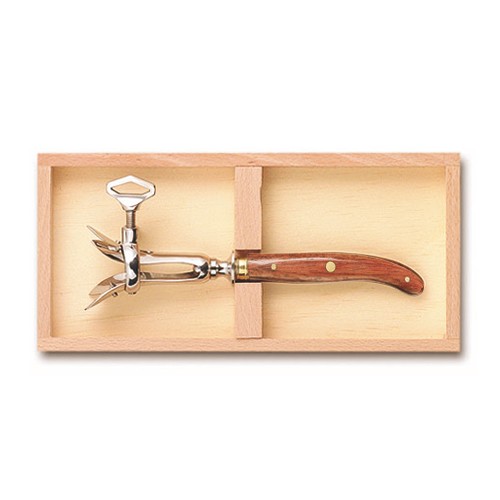 Wood box of Laguiole bone holder brass bolster