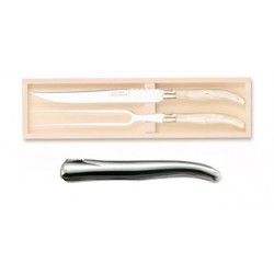 Wood box of Laguiole 2P carving set no bolster