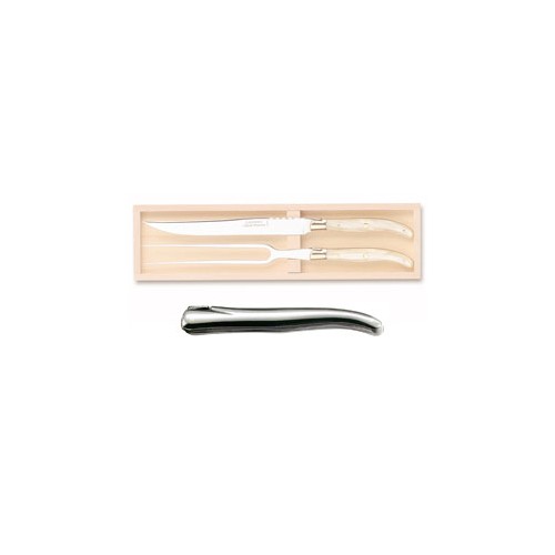 Wood box of Laguiole 2P carving set no bolster