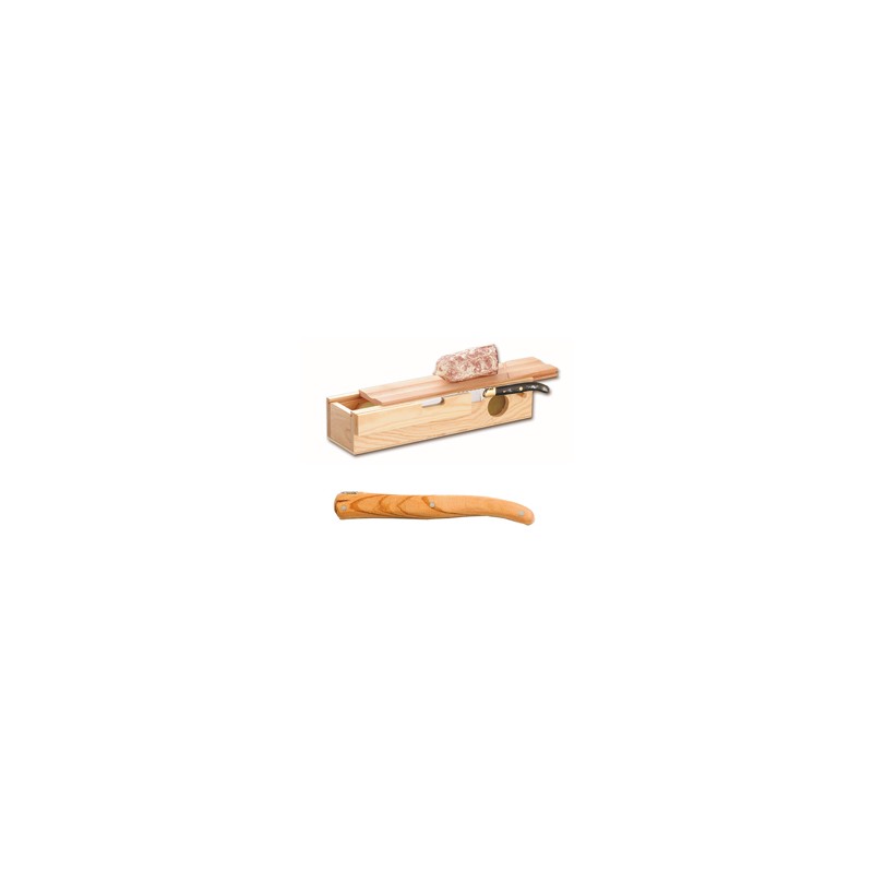 Sausage box + Laguiole carving knife no bolster Sausage box + Laguiole carving knife no bolster