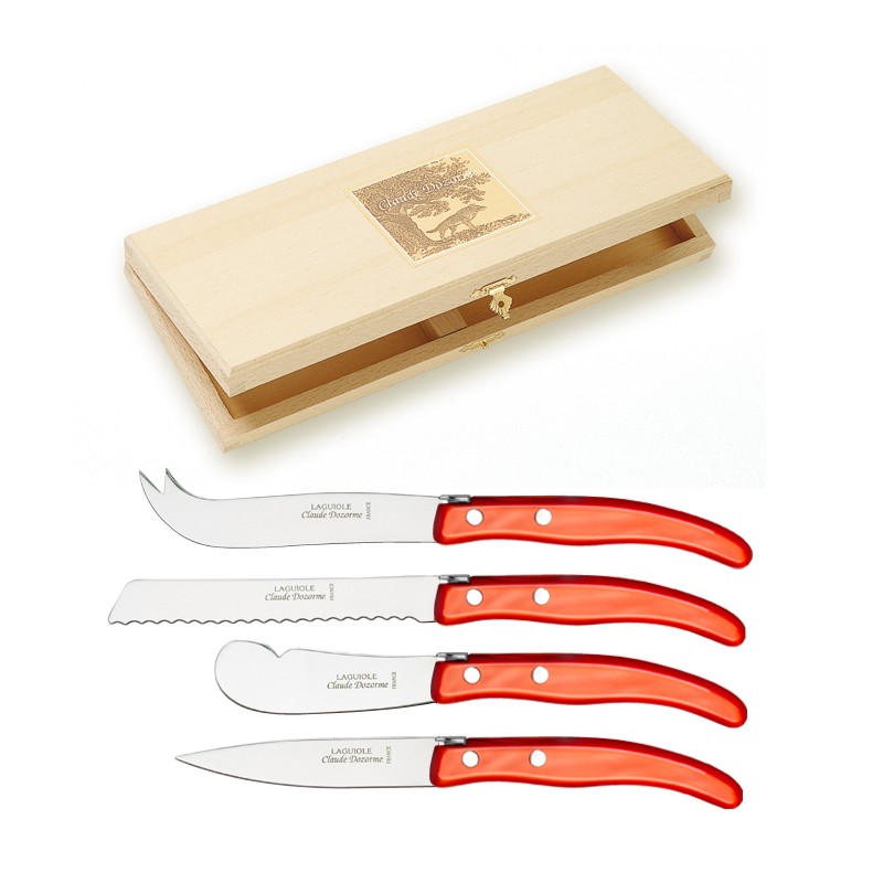 Wood box of Berlingot 4P breakfast resin handle Wood box of Berlingot 4P breakfast resin handle