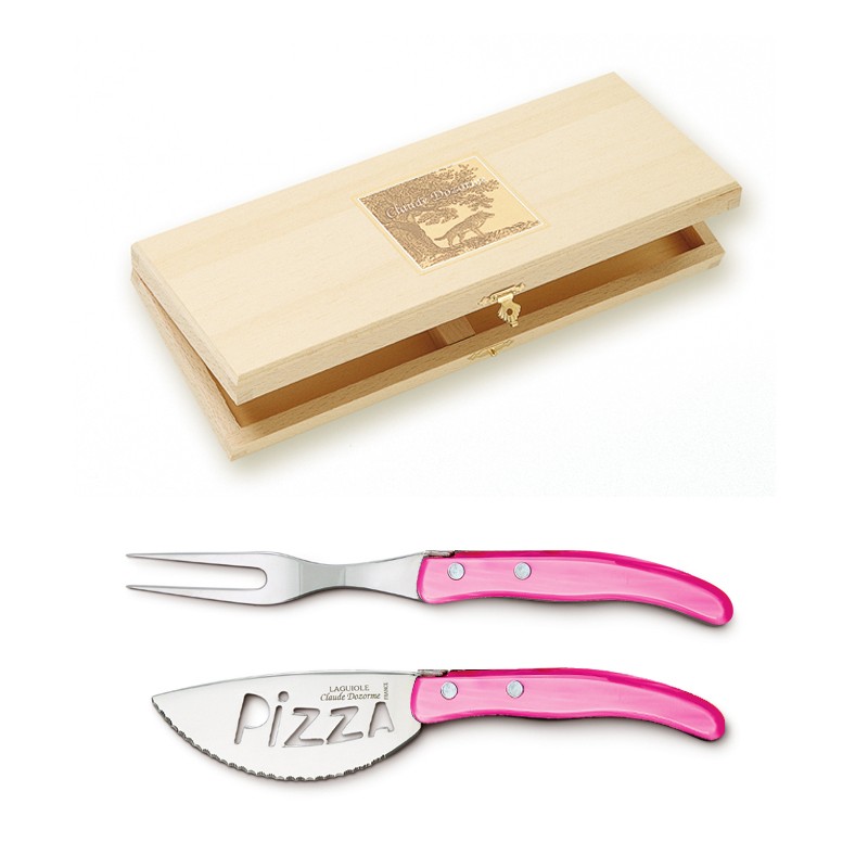 Wood box of Berlingot pizza set resin handle Wood box of Berlingot pizza set resin handle