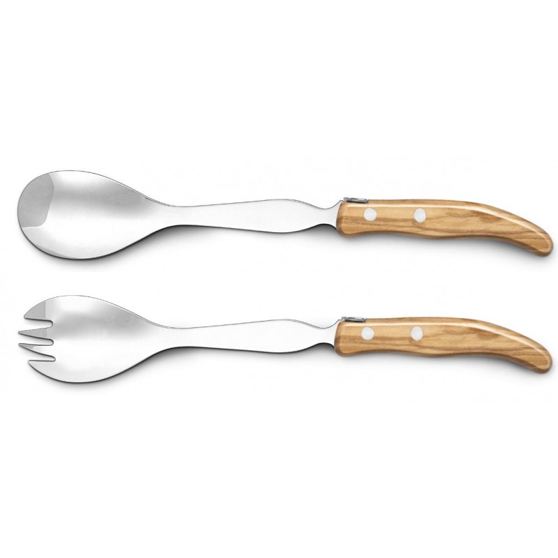 Berlingot salad service in wood handle Berlingot salad service in wood handle