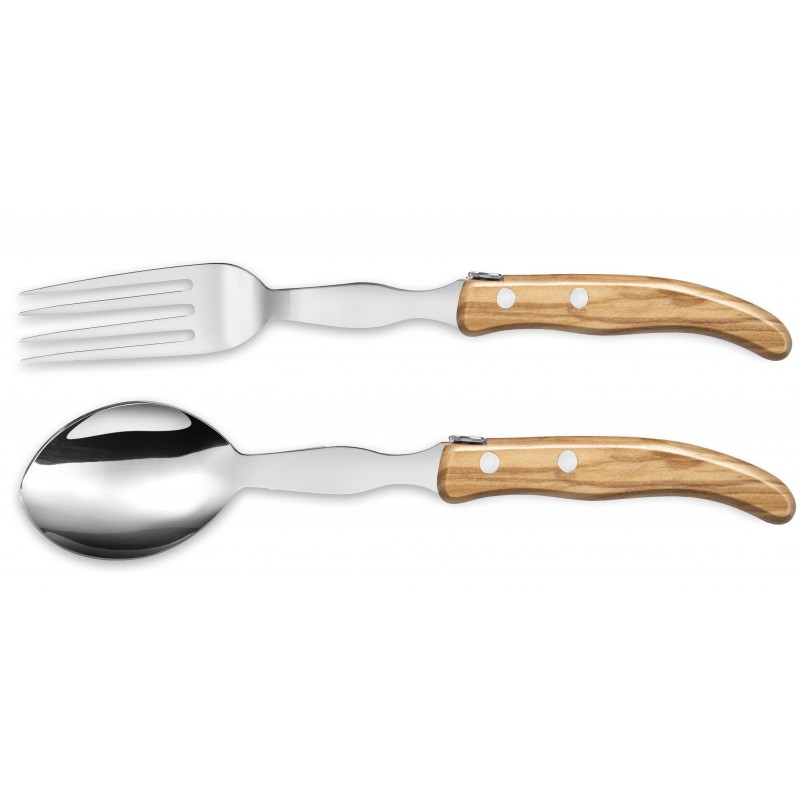 Berlingot serving set in wood handle Berlingot serving set in wood handle