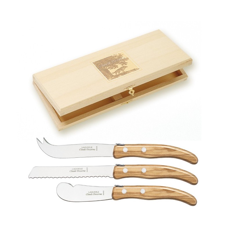 Wood box of Berlingot 3P breakfast set wood handle Wood box of Berlingot 3P breakfast set wood handle