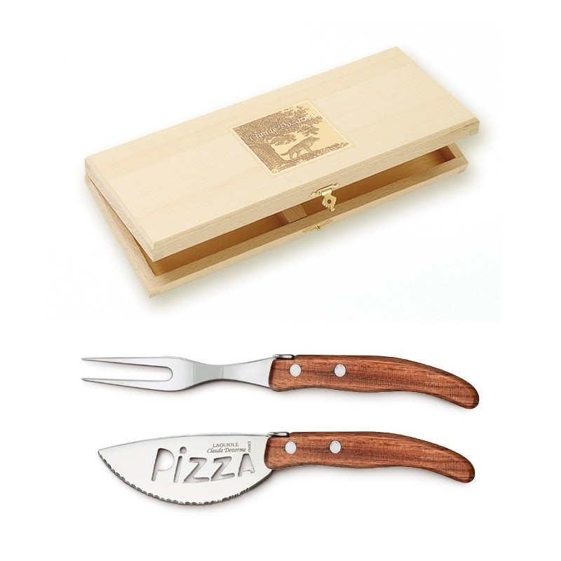 Wood box of Berlingot pizza set resin handle Wood box of Berlingot pizza set resin handle