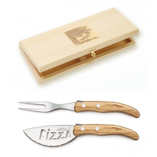 Wood box of Berlingot pizza set resin handle
