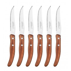 Wood box of 6 Berlingot knives resin handle
