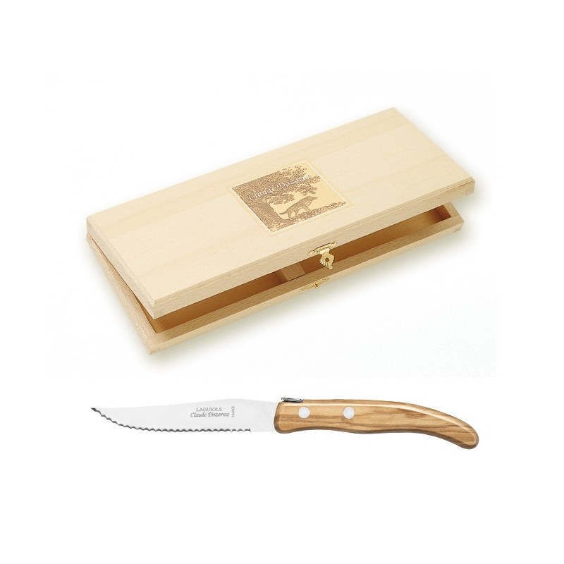 Wood box of 6 Berlingot knives resin handle Wood box of 6 Berlingot knives resin handle