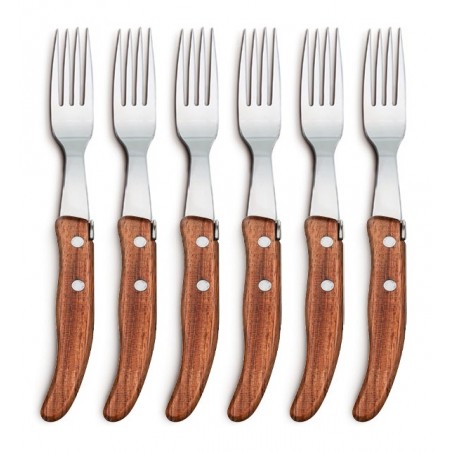 Coffret hêtre 6 couteaux Berlingot panaché manche nacrine