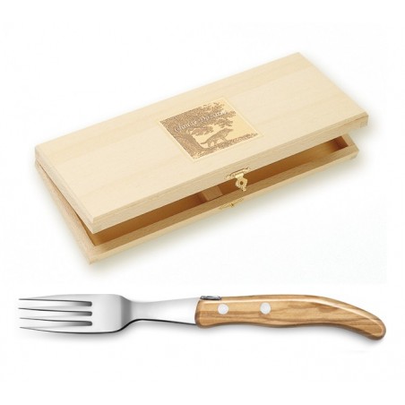 Coffret hêtre 6 couteaux Berlingot panaché manche nacrine