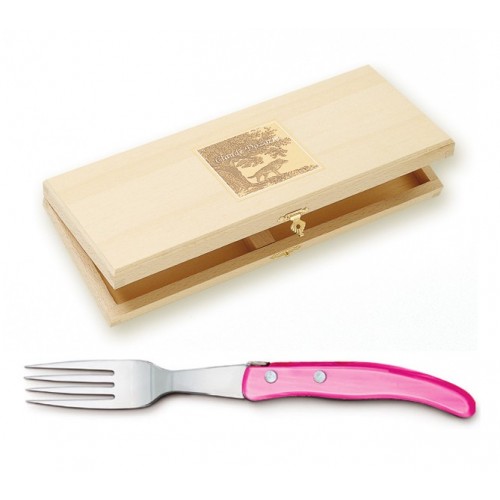 Coffret hêtre 6 couteaux Berlingot panaché manche nacrine