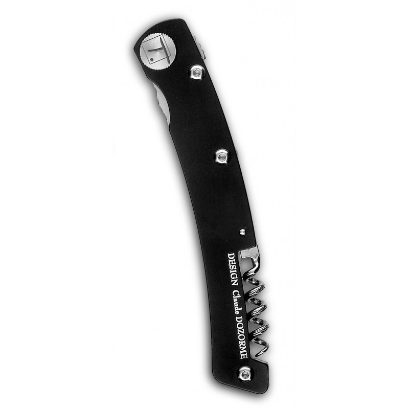 Thiers pocket knife + corkscrew black handle