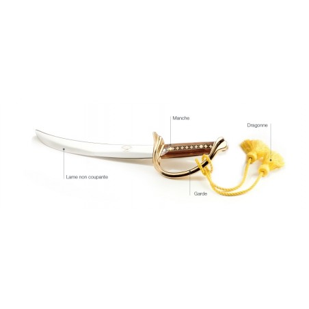 Lafayette Champagn saber green lamina wood handle Claude Dozorme