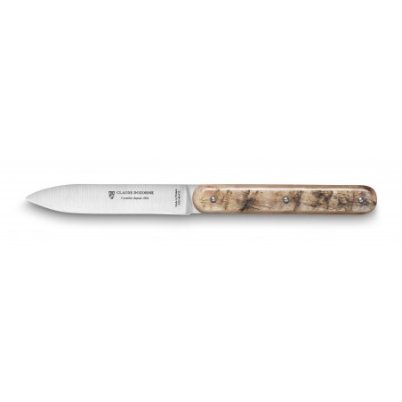Oak wood box steak knives Navette à l'ancienne ram horn handle Oak wood box steak knives Navette à l'ancienne ram horn handle