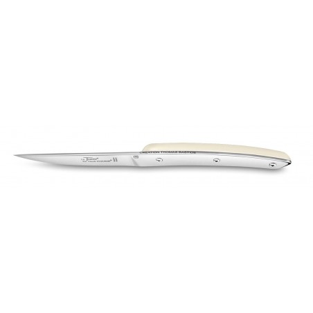 Wood box of 6 Thiers knives plexi handle Claude Dozorme Wood box of 6 Thiers knives plexi handle Claude Dozorme