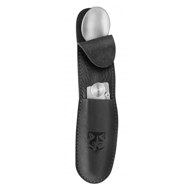 Pouch with Laguiole Liner pocket knife + Forkspinner Pouch with Laguiole Liner pocket knife + Forkspinner