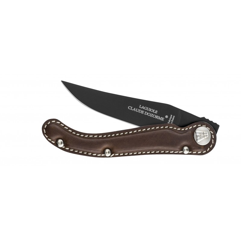 Le Baroudeur Laguiole pocket knife with leather handle Le Baroudeur Laguiole pocket knife with leather handle