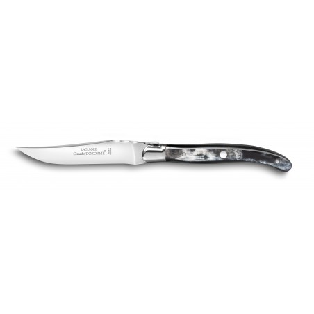 Wood box of 6 Laguiole knives stainless steel bolster Claude Dozorme Wood box of 6 Laguiole knives stainless steel bolster Claude Dozorme