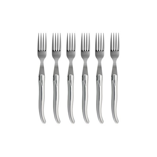 Wood box of 6 Laguiole forks no bolster