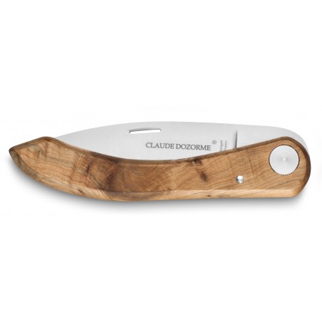 Couteau de poche Le Capucin de nos campagne manche olivier par Claude Dozorme