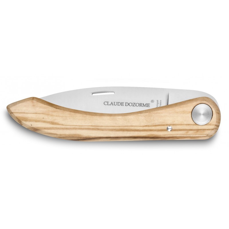 Couteau de poche Le Capucin de nos campagne manche olivier par Claude Dozorme