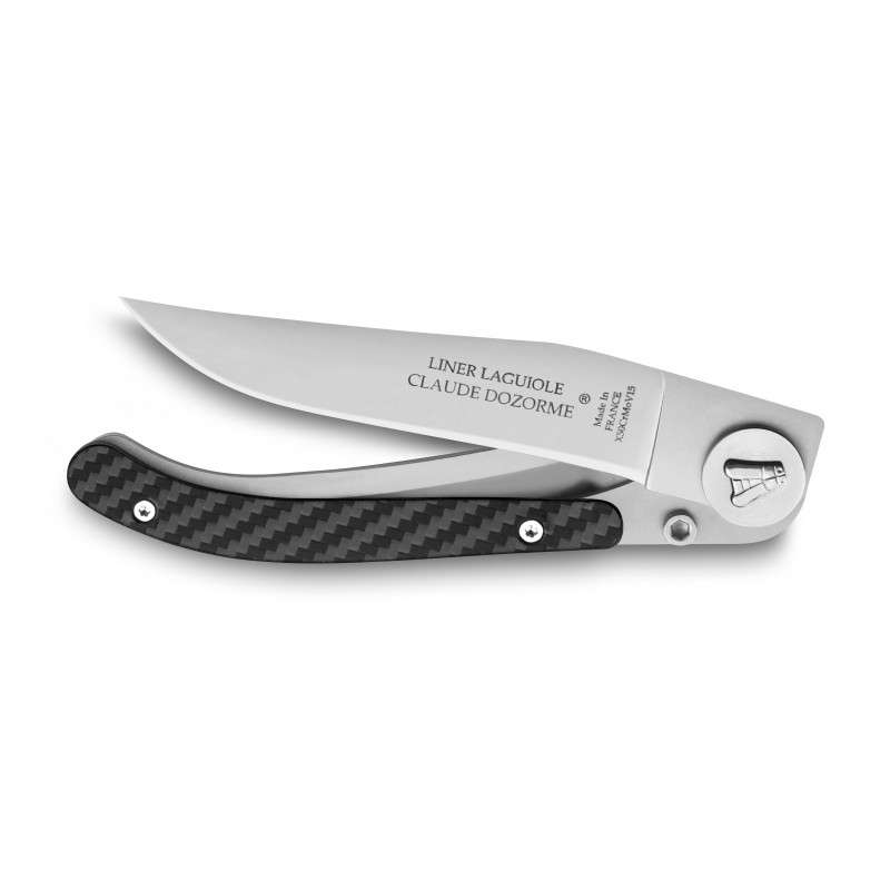 Liner Lock Laguiole pocket knife carbon handle Liner Lock Laguiole pocket knife carbon handle