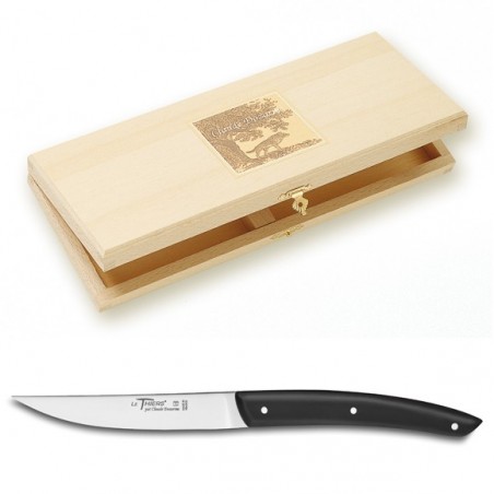 Wood box of 6 Thiers knives resin handle Wood box of 6 Thiers knives resin handle