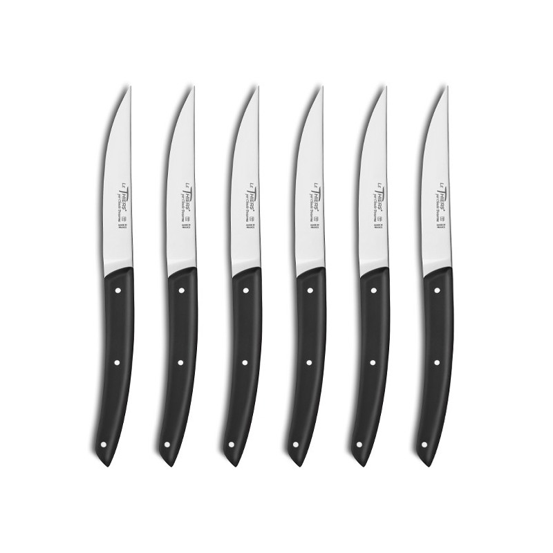 Wood box of 6 Thiers knives resin handle Wood box of 6 Thiers knives resin handle