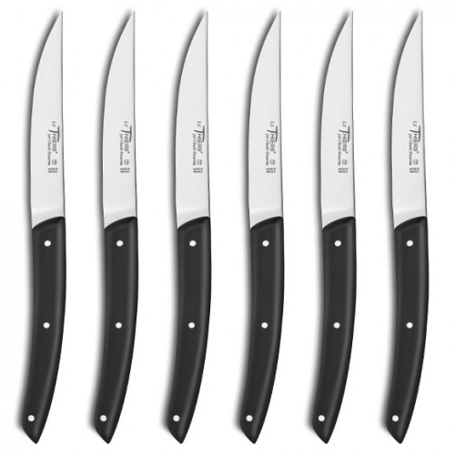 Wood box of 6 Thiers knives resin handle