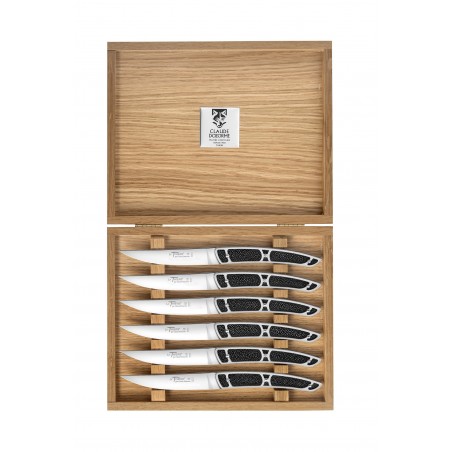 Oak wood box steak knives Le Thiers® Galuchat