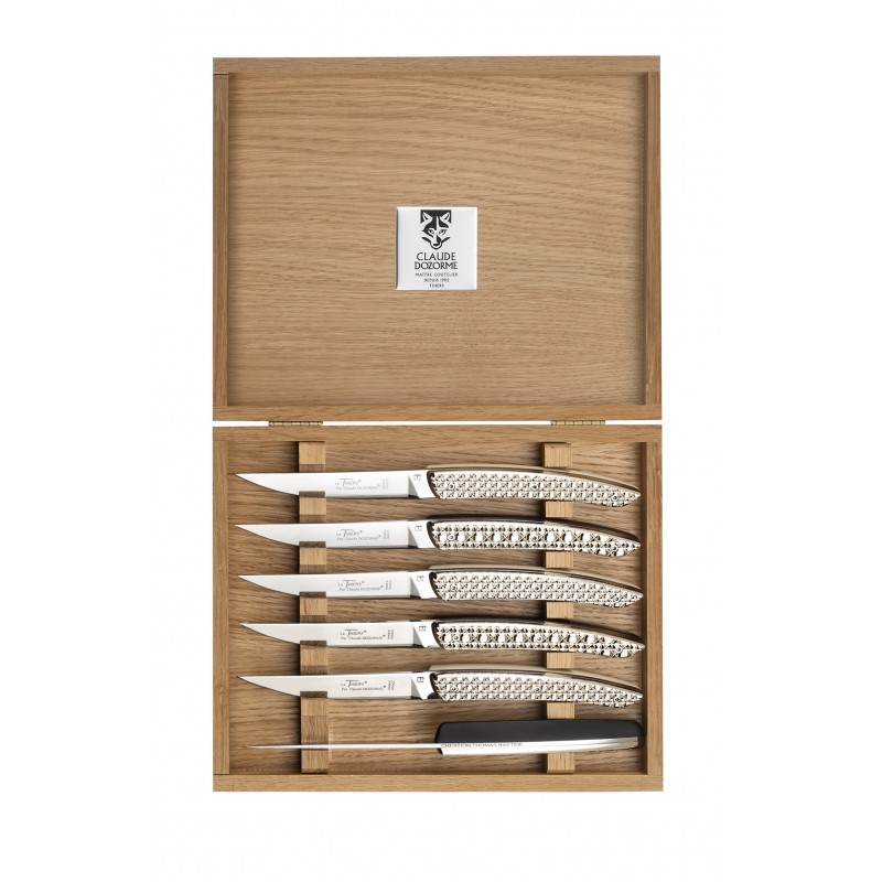 Oak wood box steak knives Le Thiers® L'Âme Luxe by Thomas Bastide Oak wood box steak knives Le Thiers® L'Âme Luxe by Thomas Bastide