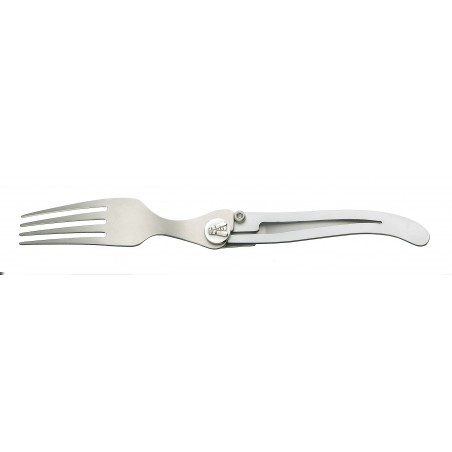 Leather pouch with Laguiole Liner pocket knife + fork