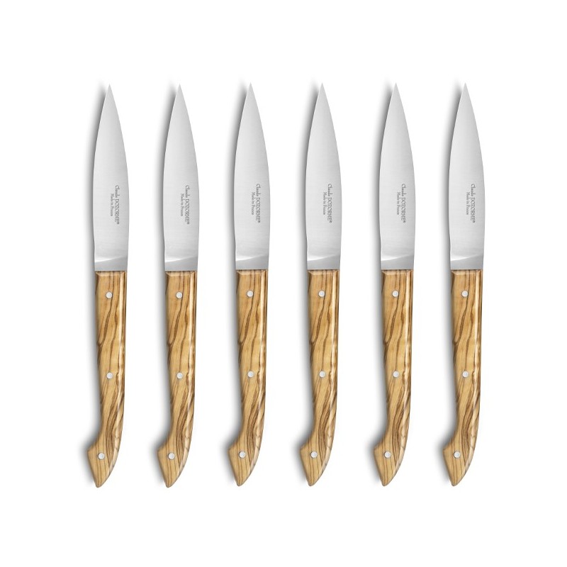 Box beech 6 table knives Capucin pearl handle Box beech 6 table knives Capucin pearl handle
