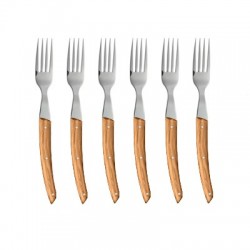 Wood box of 6 Thiers knives wood handle