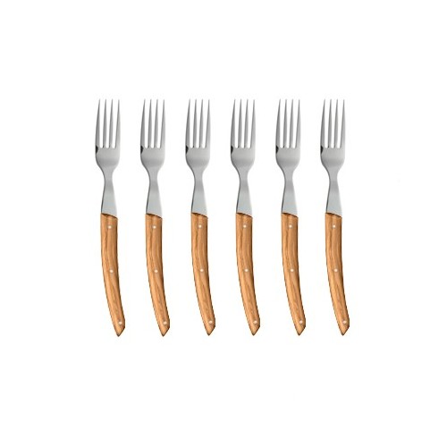 Wood box of 6 Thiers knives wood handle