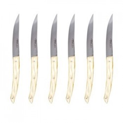 Wood box of 6 Thiers knives wood handle