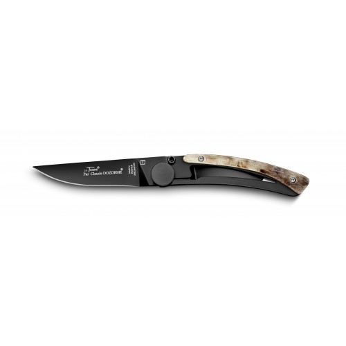Thiers pocket knife with light horn handle by Claude Dozorme
