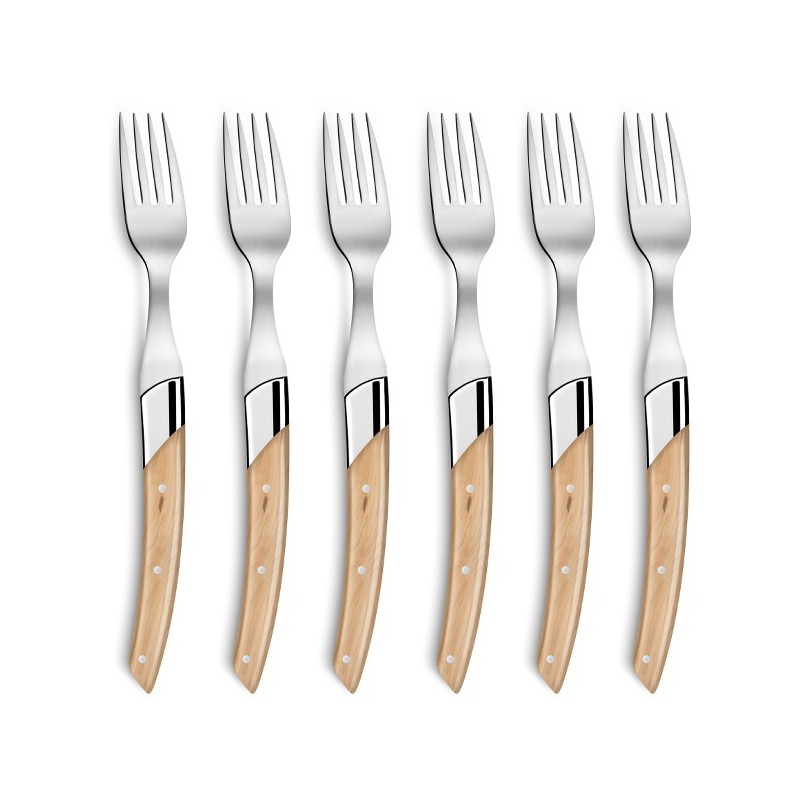 Oak wood box Le Thiers® Art Déco forks precious wood handle