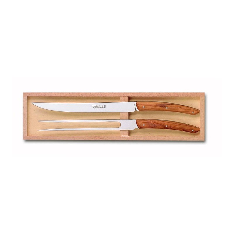 Wood box of 2P Thiers carving set Wood box of 2P Thiers carving set