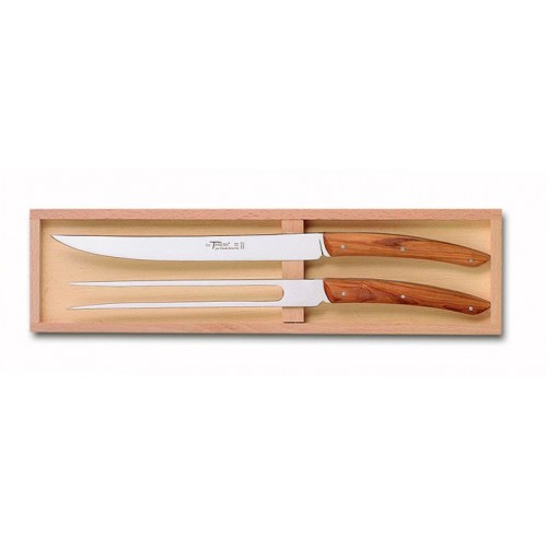 Wood box of 2P Thiers carving set